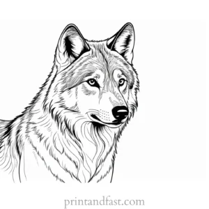 cute wolf coloring sheet