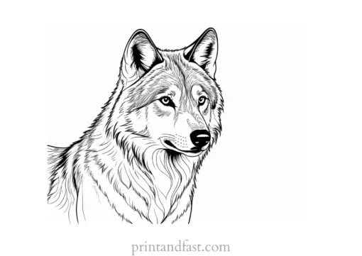 cute wolf coloring sheet