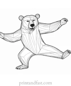 dancing Bear Coloring Page