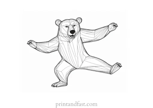 dancing Bear Coloring Page