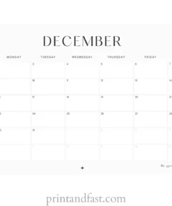 december 2024 calendar printable