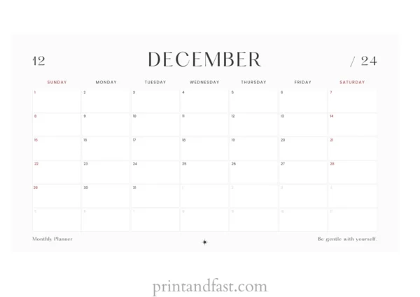 december 2024 calendar printable