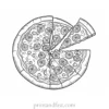 delicious pizza coloring page