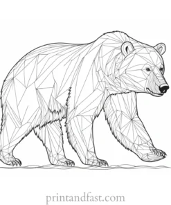 detailed Bear Coloring Page