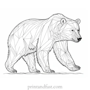 detailed Bear Coloring Page