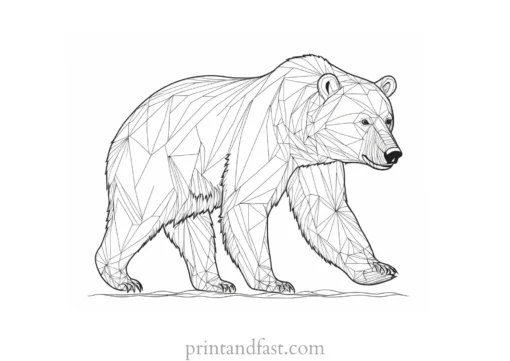 detailed Bear Coloring Page