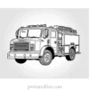 detailed fire truck coloring page