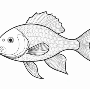 detailed fish coloring page