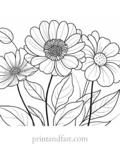 detailed flower coloring page