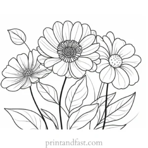 detailed flower coloring page