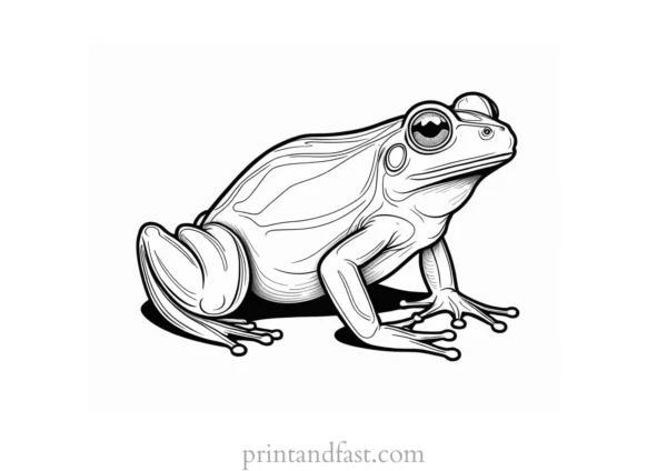 detailed frog coloring page