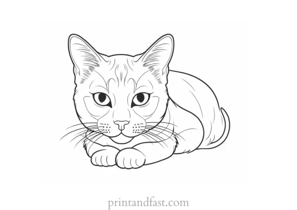 detailed kitty coloring page