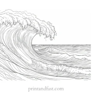 detailed ocean coloring page