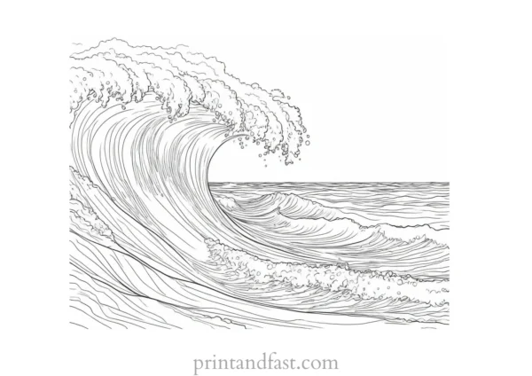 detailed ocean coloring page