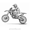 dirt bike coloring page advanced