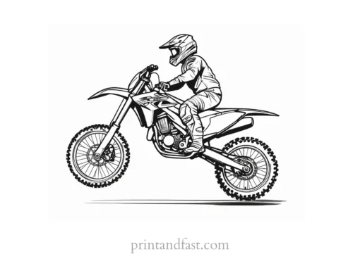 dirt bike coloring page advanced