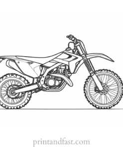 dirt bike coloring page cartoon