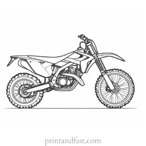 dirt bike coloring page cartoon