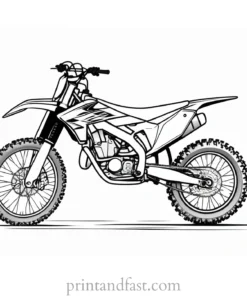 dirt bike coloring page challenging