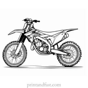 dirt bike coloring page challenging