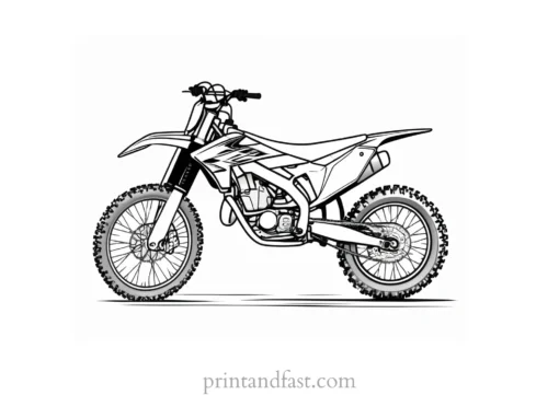 dirt bike coloring page challenging