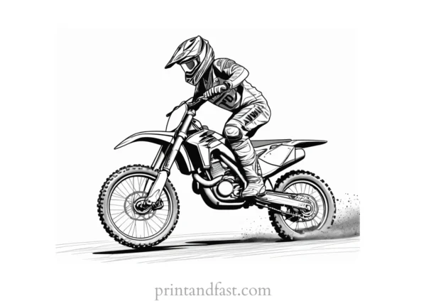 dirt bike coloring page competition