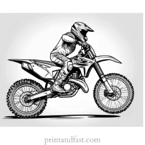 dirt bike coloring page complex