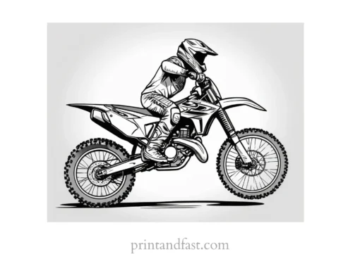 dirt bike coloring page