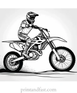 dirt bike coloring page cool