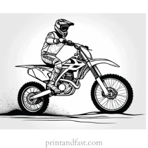 dirt bike coloring page cool