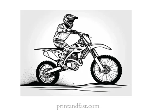 dirt bike coloring page cool