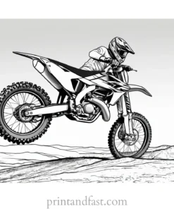 dirt bike coloring page creative