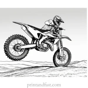 dirt bike coloring page creative