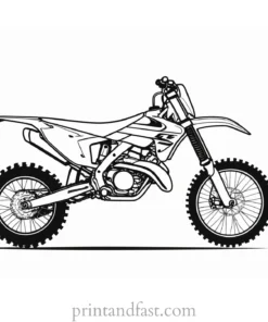 dirt bike coloring page detailed