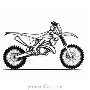 dirt bike coloring page detailed