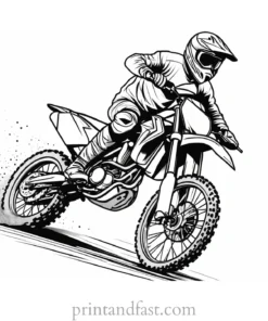 dirt bike coloring page extreme