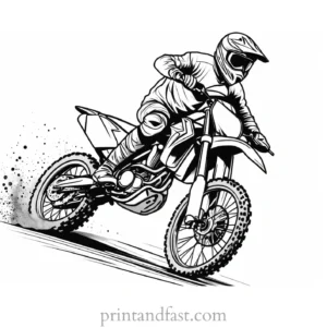 dirt bike coloring page extreme