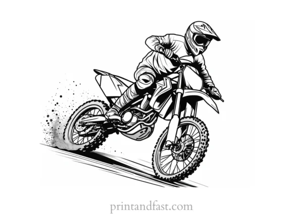 dirt bike coloring page