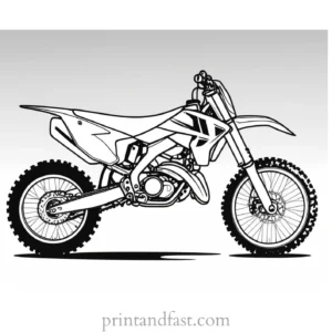 dirt bike coloring page for adults