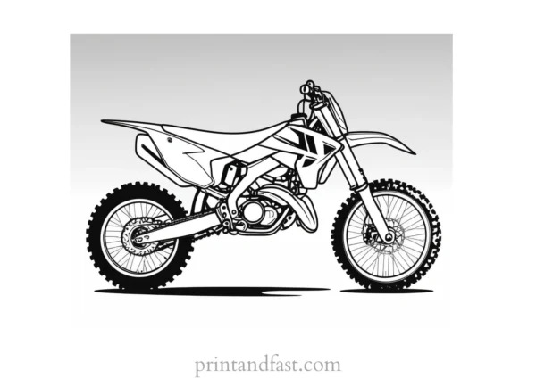 dirt bike coloring page for adults