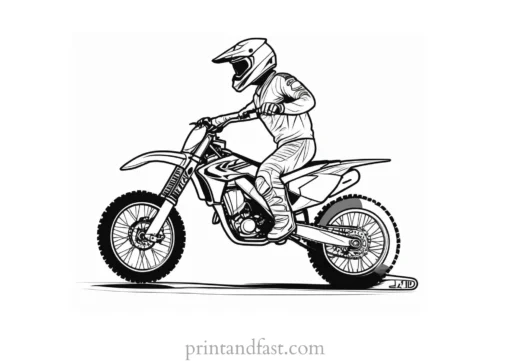 dirt bike coloring page for kids