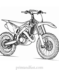 dirt bike coloring page free