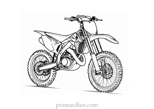 dirt bike coloring page free