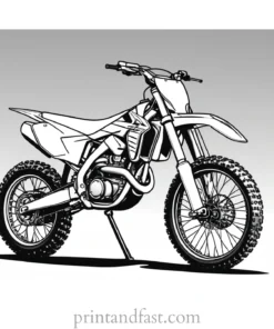 dirt bike coloring page fun