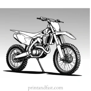 dirt bike coloring page fun