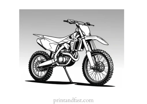 dirt bike coloring page fun