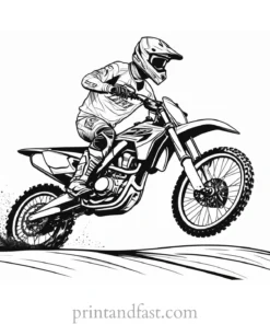 dirt bike coloring page intricate