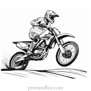 dirt bike coloring page intricate