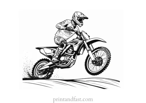 dirt bike coloring page intricate