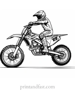 dirt bike coloring page motocross